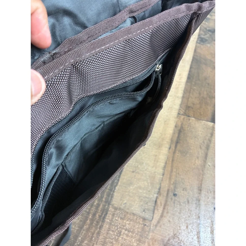 Elkhart Brass Messenger Bag Backpack Laptop Case‎ Brown Black Ballistic Nylon